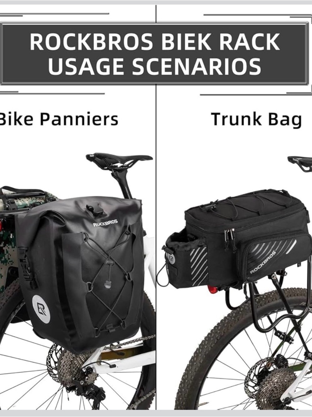 New Rear Bike Rack Quick Release,Bike Cargo Rack,Luggage Bike Rack - Picture 3 of 7